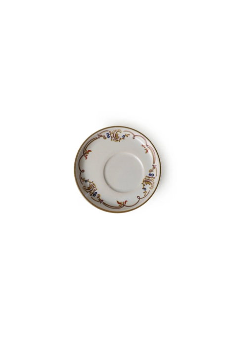 Hermia Juego de tazas de café y platos de cerámica, 12 piezas, Crema y Marrón
